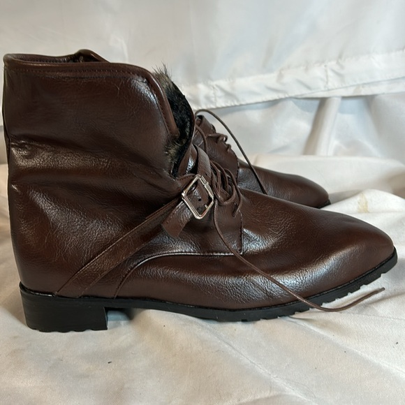 Men Ankle Lace/Buckle Boots. Size 13. Brown. NWT main image 8